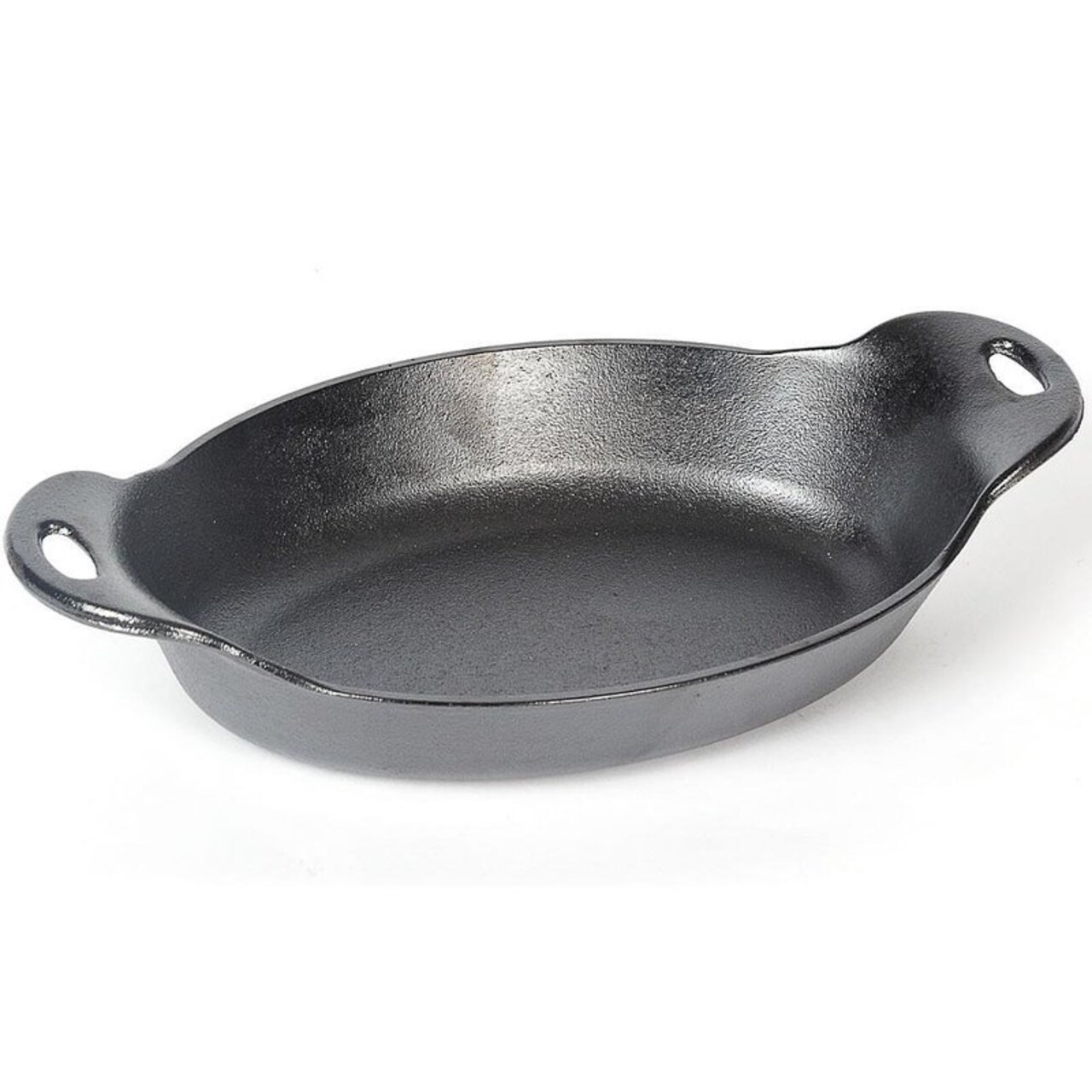 Lodge HOSD Heat Enhanced and Seasoned Cast Iron Oval Cooking and Serving Dish, 36 ounce, Black